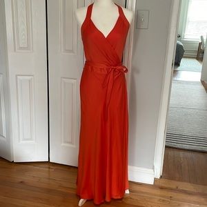 NWT Polo Ralph Lauren Orange full length dress
